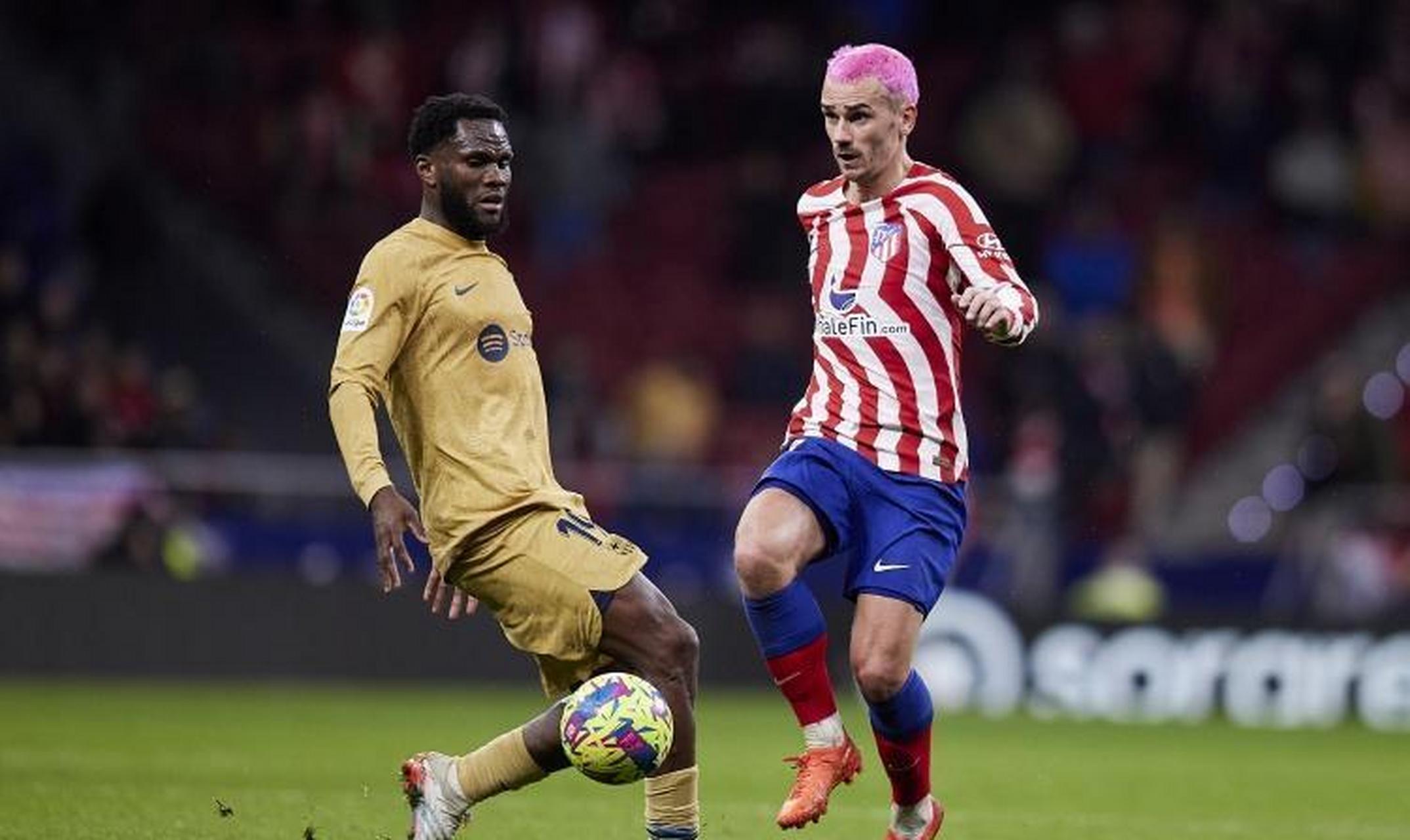 马竞力克巴萨，格列兹曼梅开二度英超